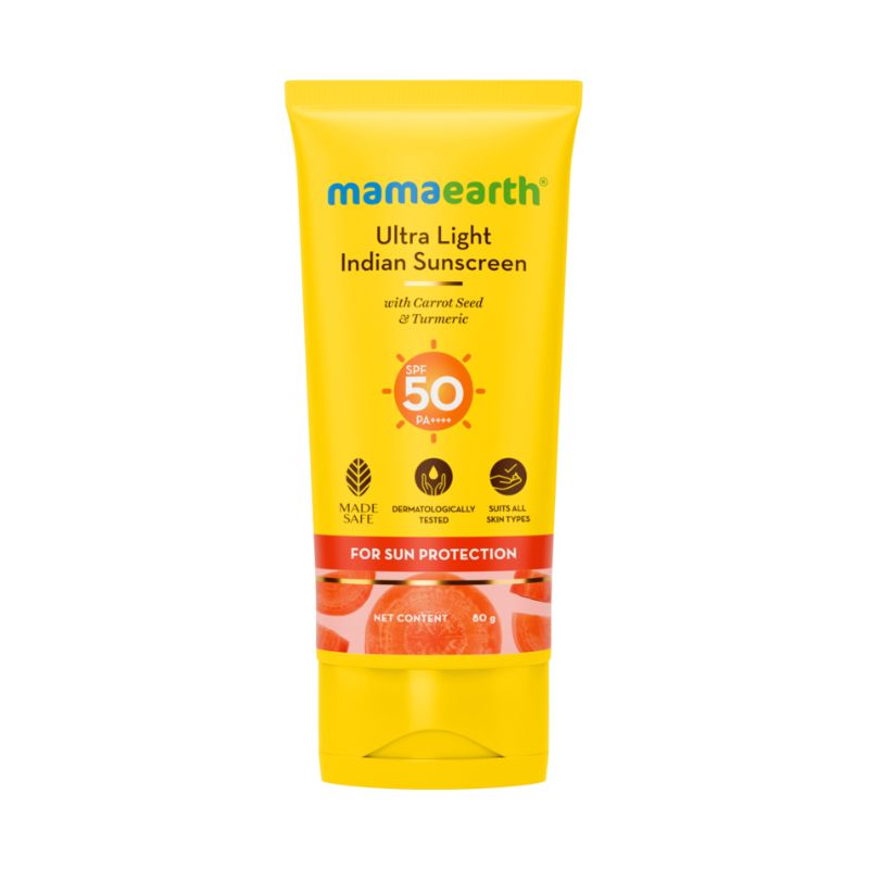 Mamaearth Ultra Light Indian Sunscreen SPF 50+ | 80g