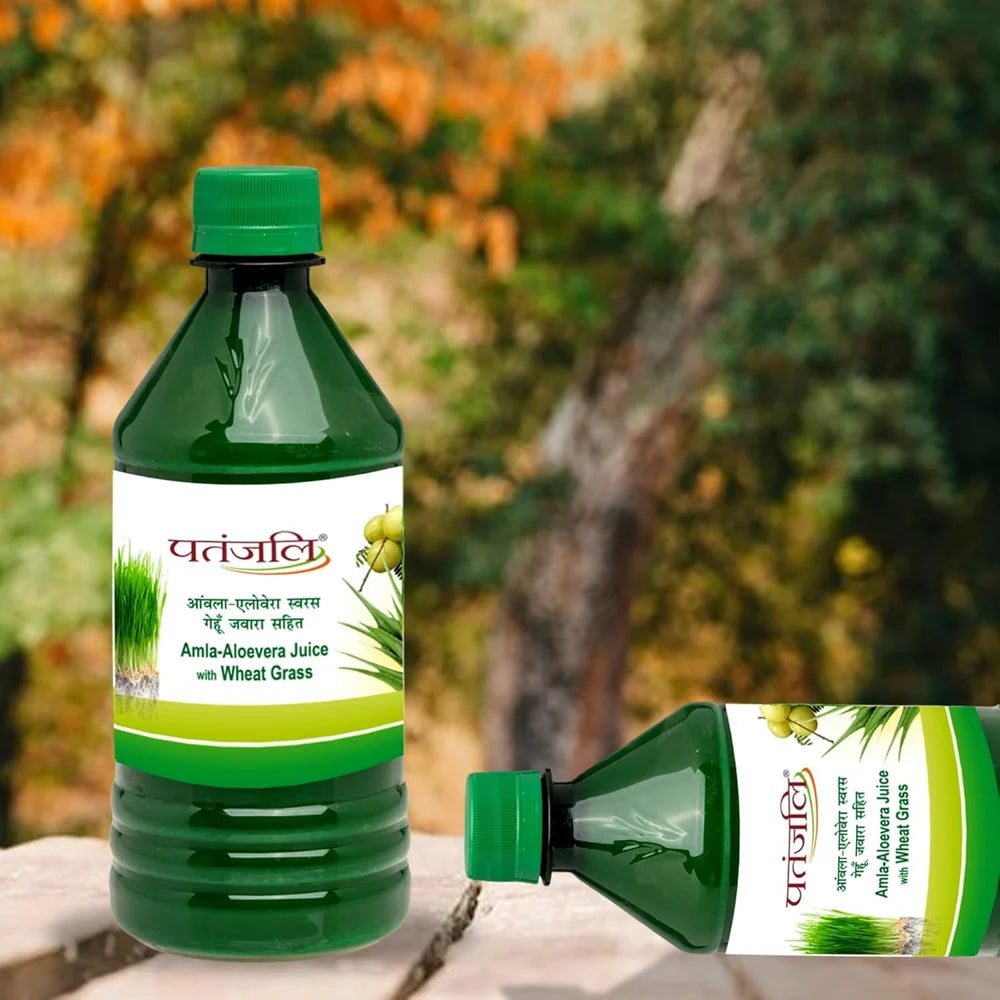 Patanjali Amla-Aloevera Juice With Wheatgrass